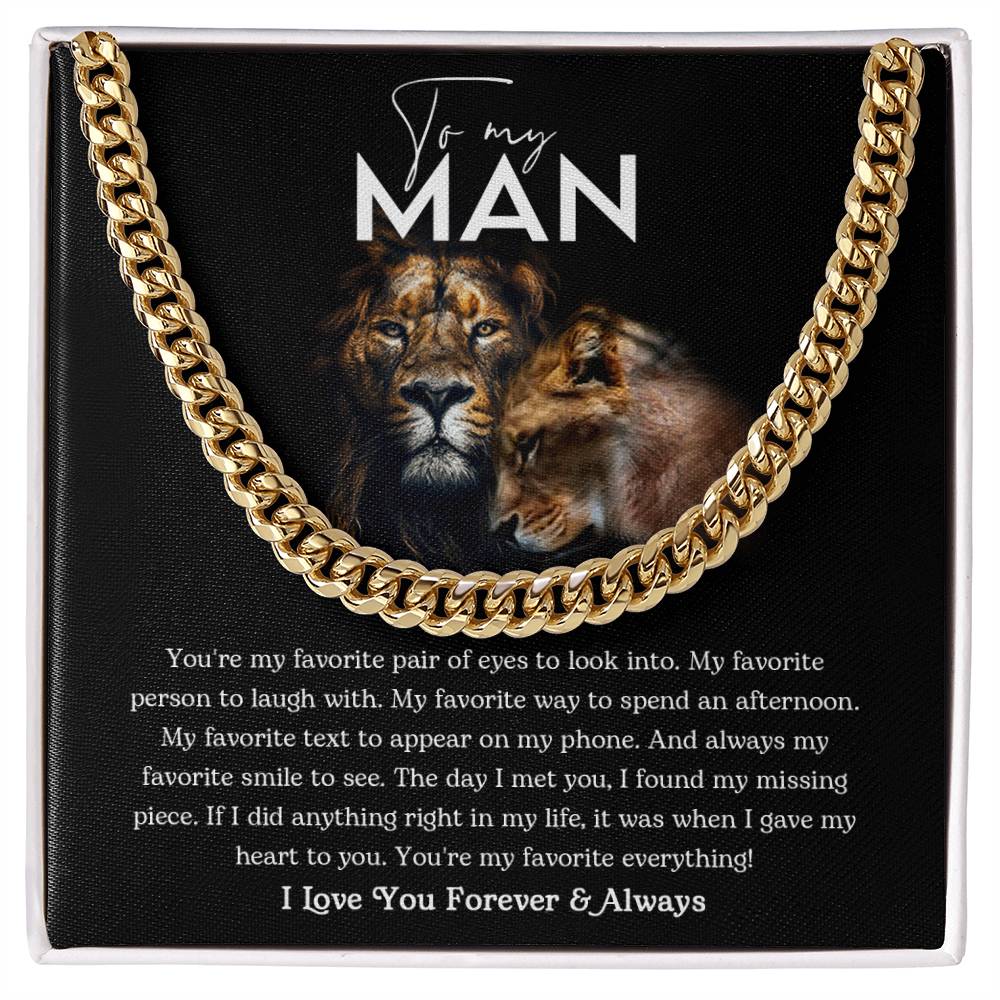 To my man - My favorite - Cuban Necklace