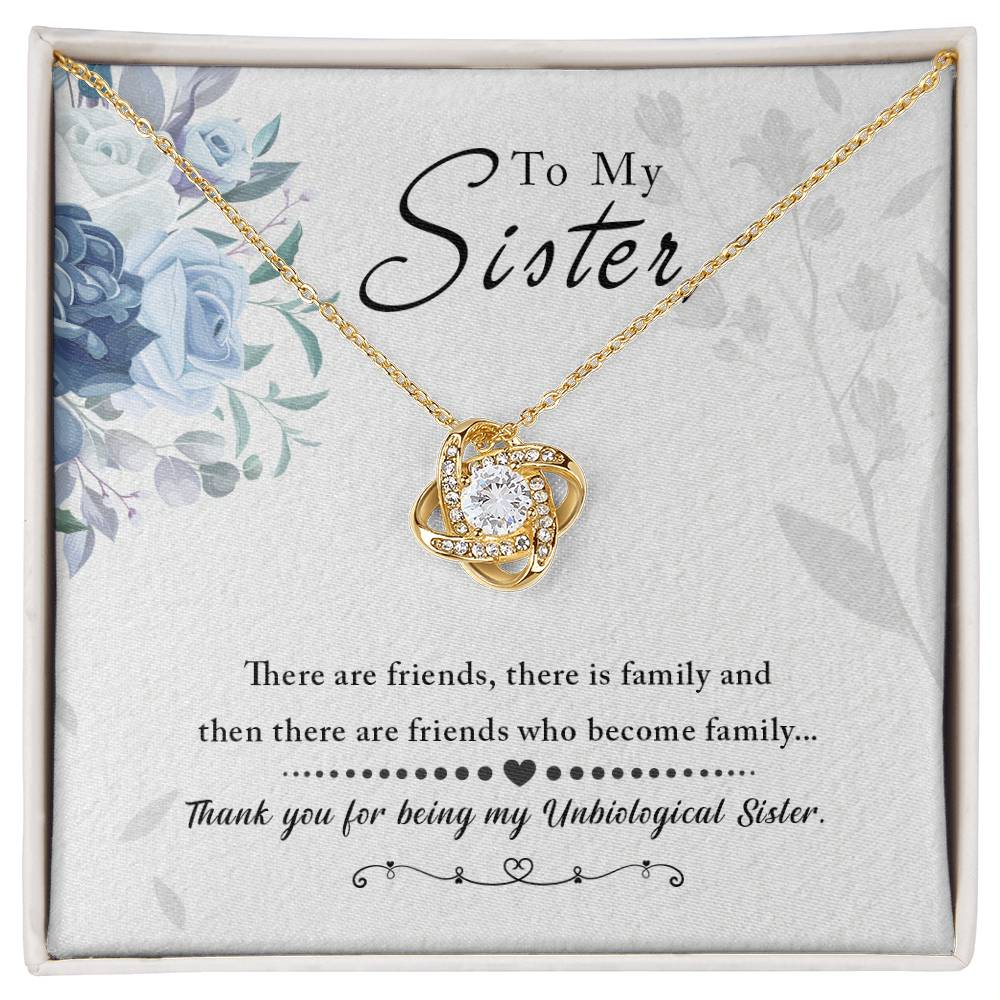 To My Sister, Thank You For Everything - Love Knot Necklace
