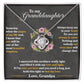 To My Granddaughter, Hold This Tight To Feel My Love - Love Knot Necklace