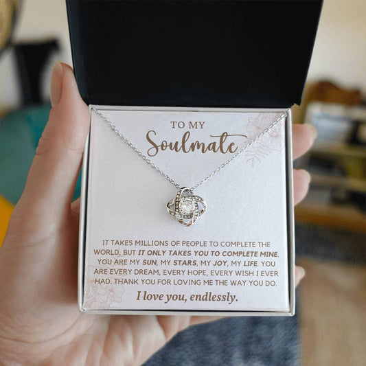 To My Soulmate - Millions Of People 02 - Love Knot Necklace