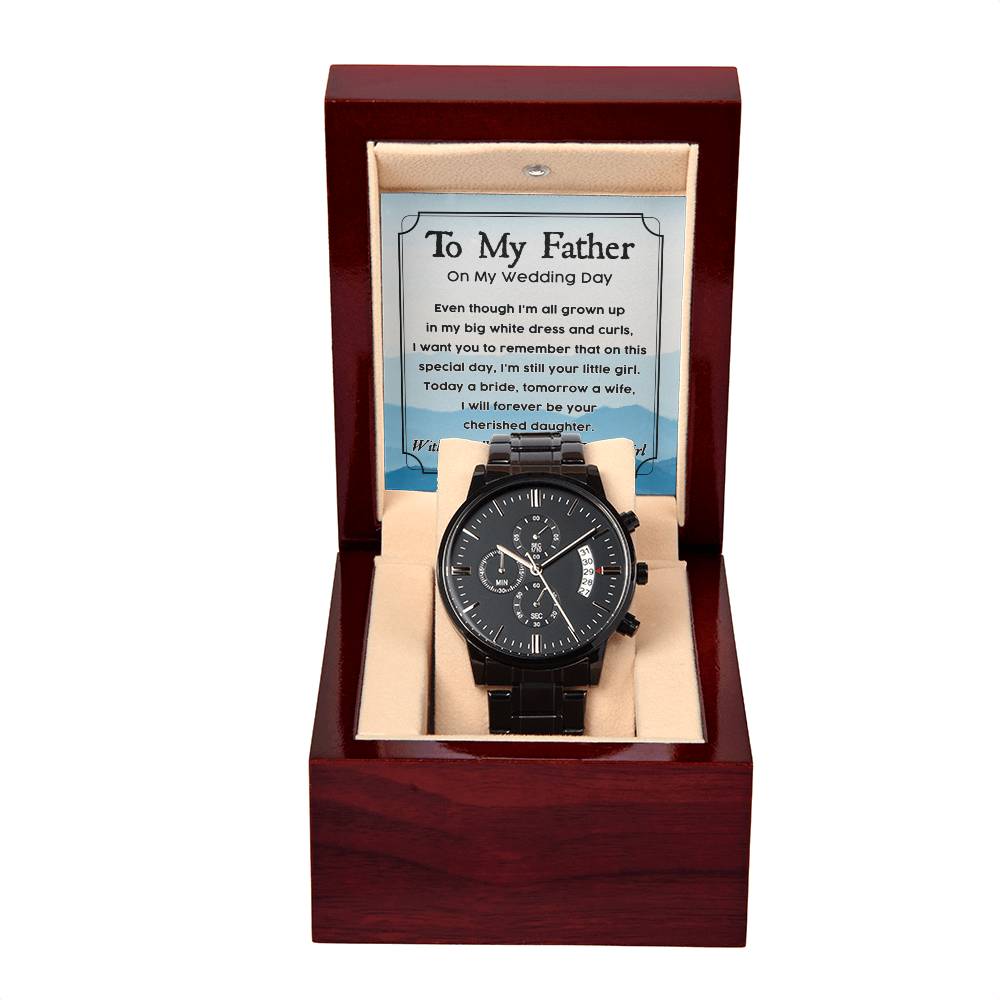 To my father - On my wedding day - Chronograph watch