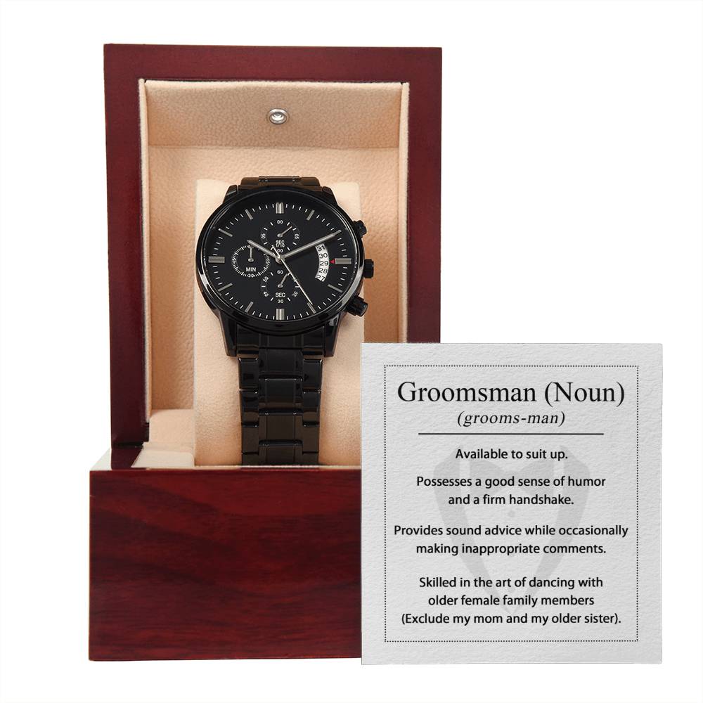 Groomsman - Noun - Chronograph watch