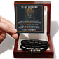 To my husband - never give up on you - Leather bracelet