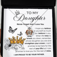 To My Daughter Necklace - Straighten Your Crown 925 Sterling Silver Crown Necklace G01