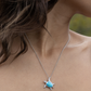 To My Daughter - Always Have Your Back - Opal Turtle Necklace .925 Sterling Silver G04