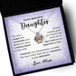 To My Daughter - Remarkable Soul Text - Crown Pendant G08