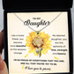 To My Daughter - Sunflower Strength & Beauty - Sunflower necklace .925 Sterling Silver G06